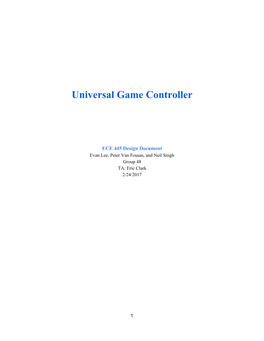 Universal Game Controller