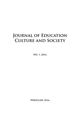 Journal of Education Culture and Society