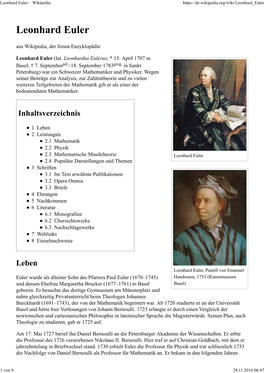 Leonhard Euler – Wikipedia