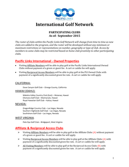 International Golf Network