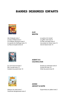 Liste BD Enfants 2020.Xls [Lecture Seule] [Mode De Compatibilité]