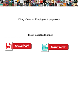 Kirby Vacuum Employee Complaints