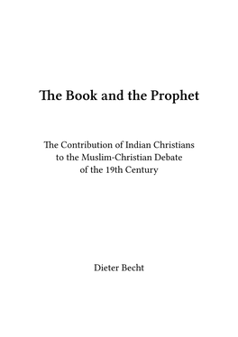 The Christian Background of Muslim Apologetics 49 4 CONTENTS
