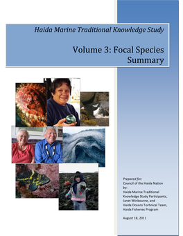 Haida Marine Traditional Knowledge Study Report Volume 3