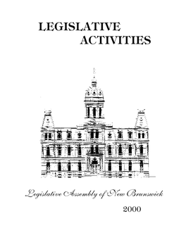 Legislative Activities 2000