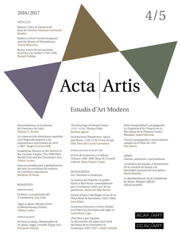 Acta/Artis, Núm