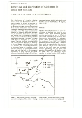 Behaviour and Distribution of Wild Geese in South-East Scotland