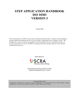 Step Application Handbook Iso 10303 Version 3