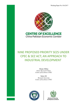 Nine Proposed Priority Sezs Under Cpec & Sez
