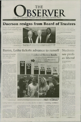Duerson Resigns from Board of Trustees