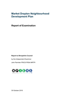 Market Drayton Neighbourhood Development Plan