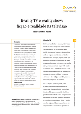 Reality TV E Reality Show