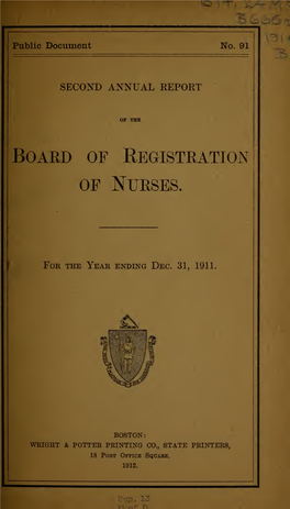 1St and 2Nd Annual Reports of the Board of Registration of Nurses