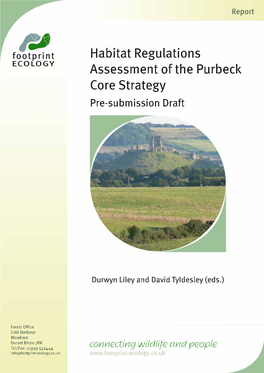 Habitats Regulations Assessment of Purbeck Core Strategy; Presubmission Draft