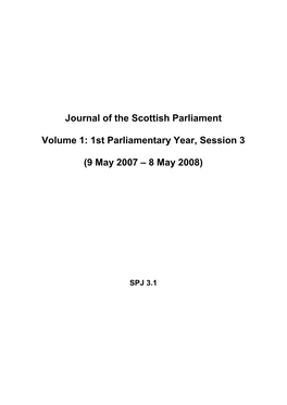 Journal of the Scottish Parliament