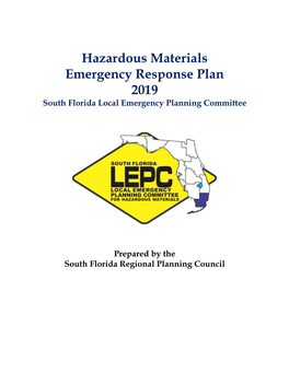 Hazardous Materials Emergency Response Plan 2019 South Florida Local Emergency Planning Committee