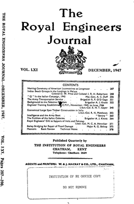 The Royal Engineers Journal