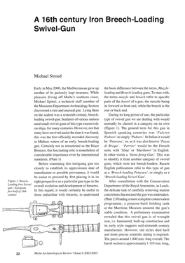 A 16Th Century Iron Breech-Loading Swivel-Gun