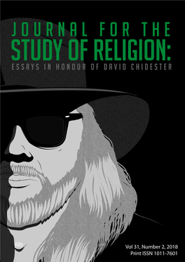 Journal for the Study of Religion: Essays in Honour of David Chidester
