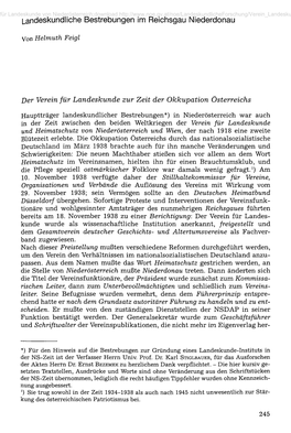 Landeskundliche Bestrebungen Im Reichsgau Niederdonau Der