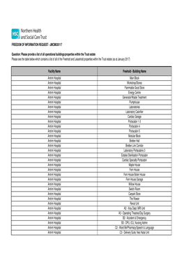 Freedom of Information Request - Jmcm030117