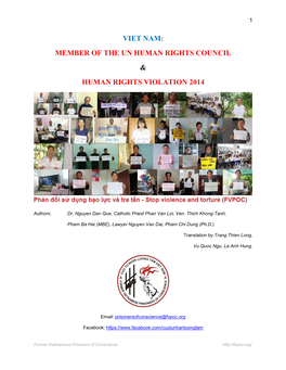 Viet Nam: Member of the Un Human Rights Council &