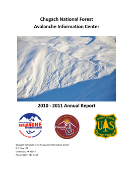 Chugach National Forest Avalanche Information Center 2010 -‐ 2011 Annual Report