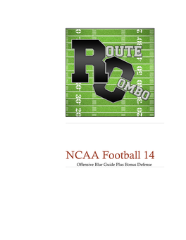 NCAA Football 14 Offensive Guide