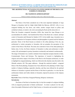 JOURNAL of INTERNATIONAL ACADEMIC RESEARCH for MULTIDISCIPLINARY Impact Factor 2.417, ISSN: 2320-5083, Volume 4, Issue 8, September 2016