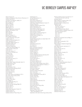 Uc Berkeley Campus Map Key