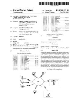 United States Patent (10) Patent No.: US 8,301,535 B1 Zerenner Et Al