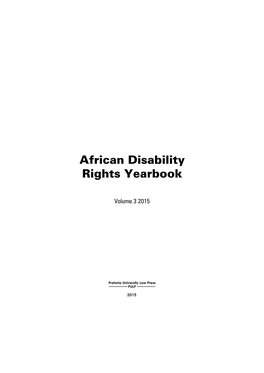 'Country Report: Eritrea' (2015) 3 African Disability Rights Yearbook