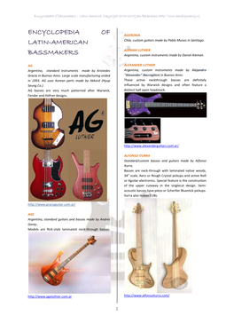 Encyclopedia of Latin American Basses