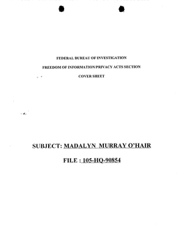 Madalyn Murray Yhair File