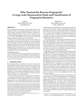 Who Touched My Browser Fingerprint? a Large-Scale Measurement Study and Classification of Fingerprint Dynamics