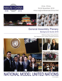 2018 NMUN-China General Assembly Background Guide