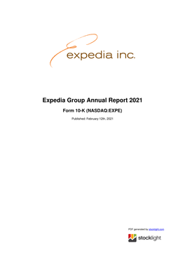 Expedia Group Annual Report 2021