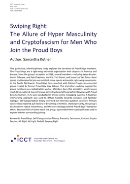 Swiping Right: the Allure of Hyper Masculinity and Cryptofascism for Men Who Join the Proud Boys