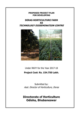 Deras Horticulture Farm As Technology Dissemination Centre