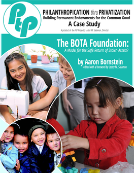 THE BOTA FOUNDATION: a Model for the Safe Return of Stolen Assets?