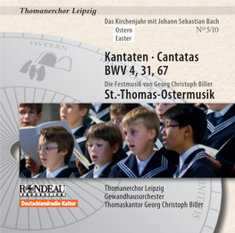 Kantaten · Cantatas BWV 4, 31, 67 St.-Thomas-Ostermusik