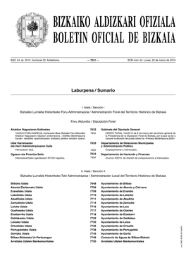 Bizkaiko Aldizkari Ofiziala Boletin Oficial De Bizkaia