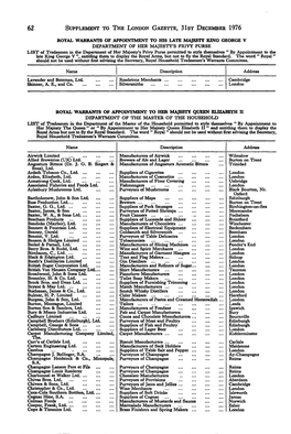 SUPPLEMENT to the LONDON GAZETTE, 31St DECEMBER 1976