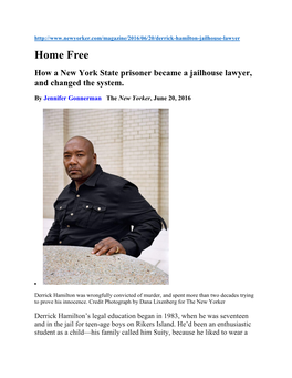 Home Free How a New York State Prisoner Became a Jailhouse Lawyer, and Changed the System