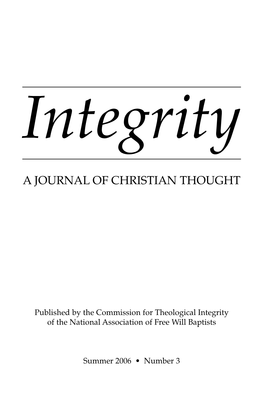 A Journal of Christian Thought