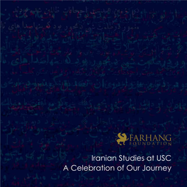 Iranian Studies at USC a Celebration of Our Journey