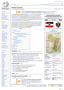 Alsace-Lorraine from Wikipedia, the Free Encyclopedia Coordinates: 48°40′N 7°00′E