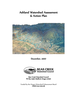 Ashland Watershed Assessment & Action Plan
