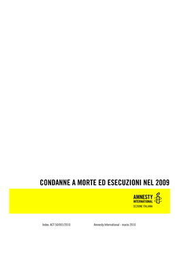 Condanne a Morte Ed Esecuzioni Nel 2009