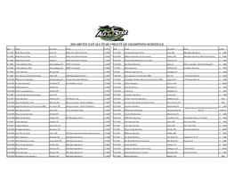 2018 Arctic Cat All Star Circuit of Champions Schedule